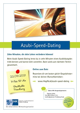 Ankündigungsplakat Azubi-Speed-Dating